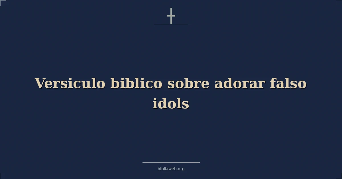 Versículos Bíblicos sobre adorar falso ídolos
