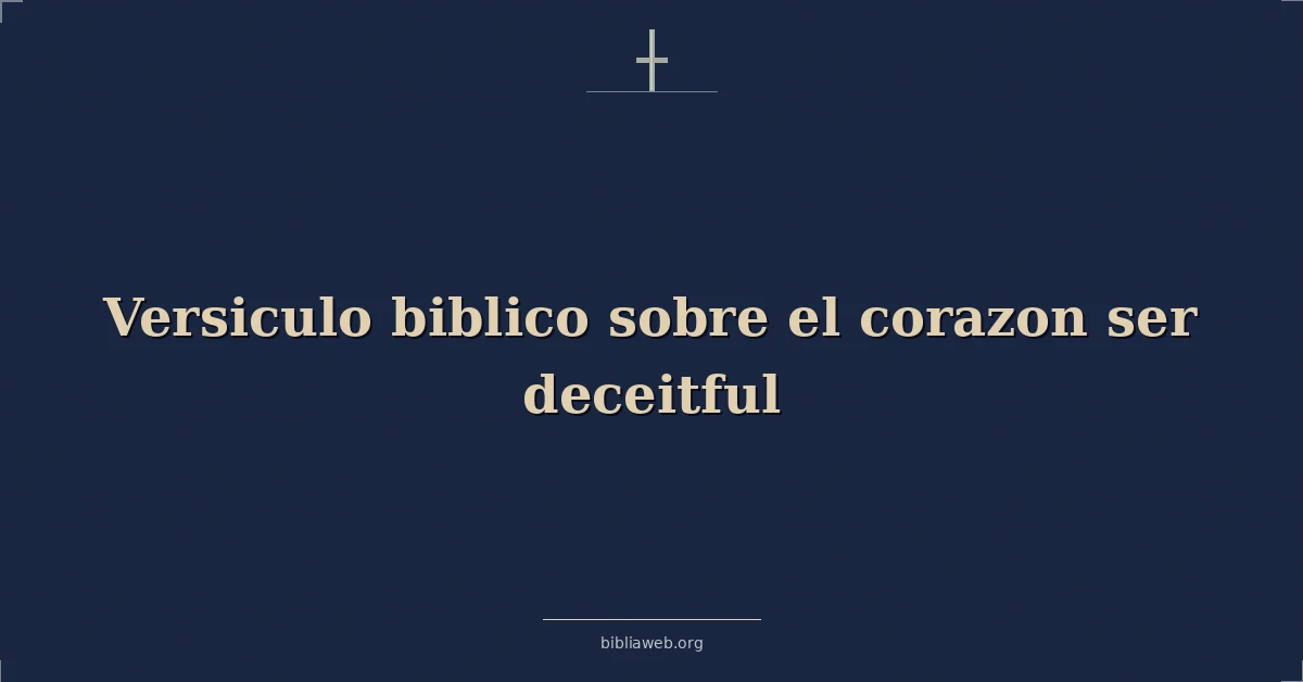 Versiculo biblico sobre el corazon ser deceitful