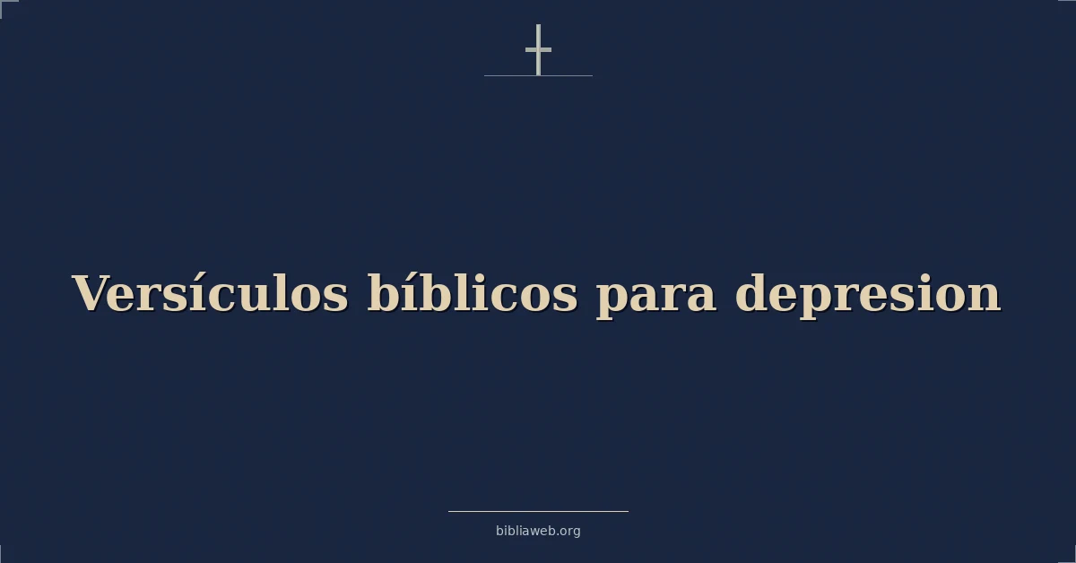 Versículos bíblicos para depresion