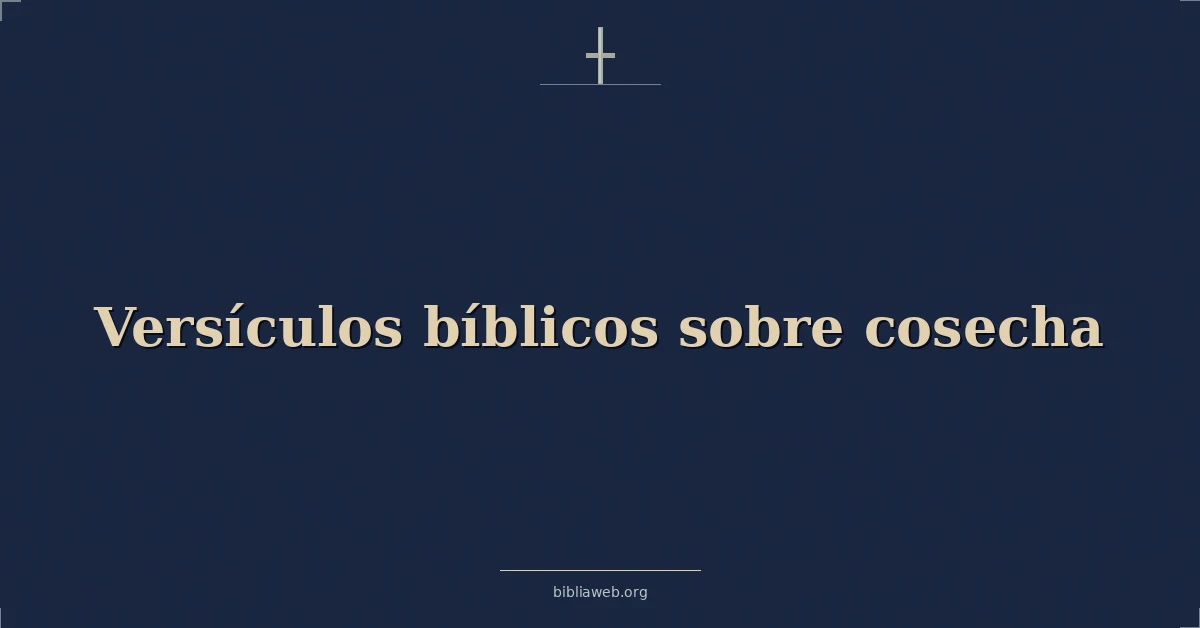 Versículos Bíblicos sobre cosecha