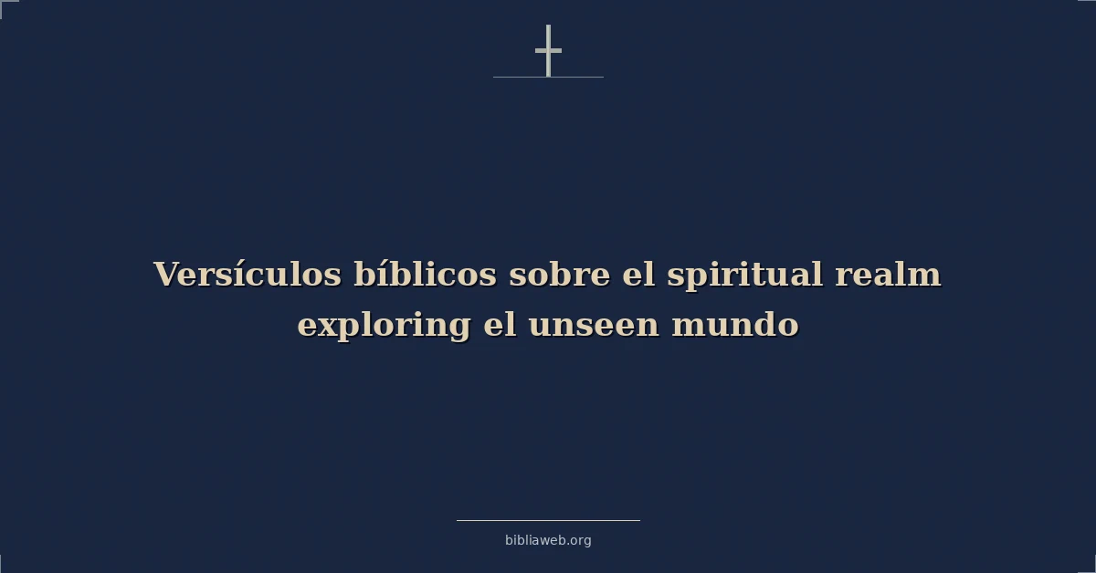 Versículos Bíblicos sobre el reino espiritual y el mundo invisible