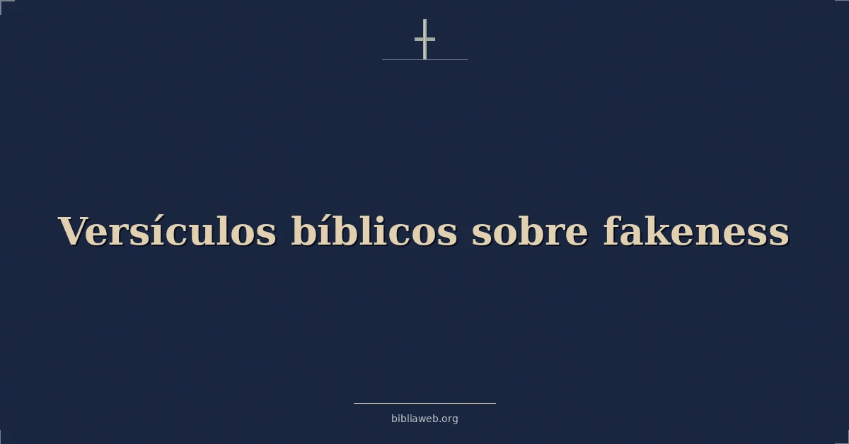 Versículos Bíblicos sobre falsedad