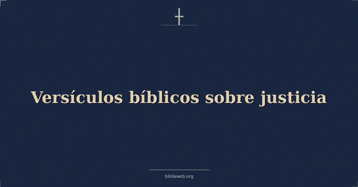 Versículos Bíblicos sobre justicia