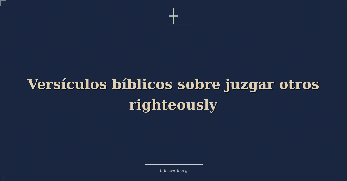 Versículos Bíblicos sobre juzgar a otros con justicia