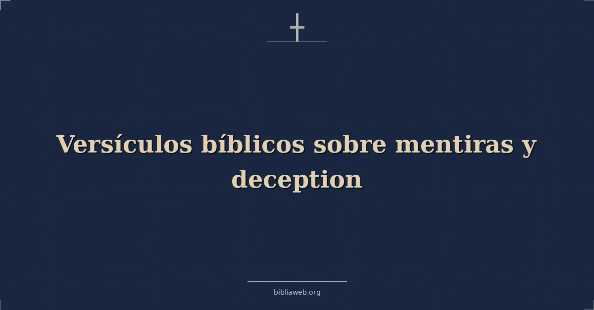Versículos Bíblicos sobre mentiras y engaño