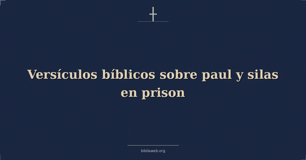 Versículos bíblicos sobre paul y silas en prison