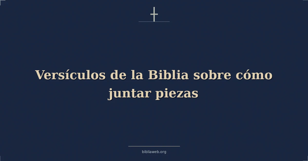 Versículos de la Biblia sobre cómo juntar piezas