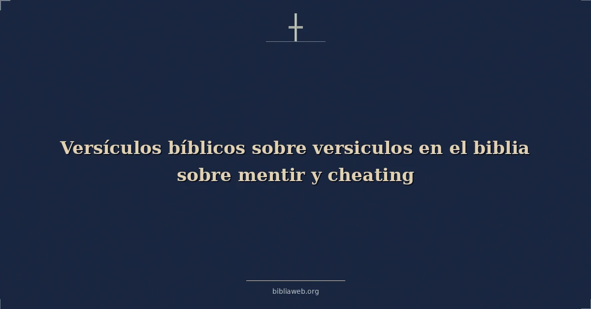 Versículos Bíblicos sobre versiculos en el biblia sobre mentir y engañando